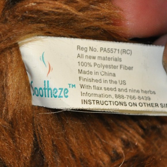 plush sootheze chocolate bear NWT stuffed animal (496w) - Picture 8 of 11